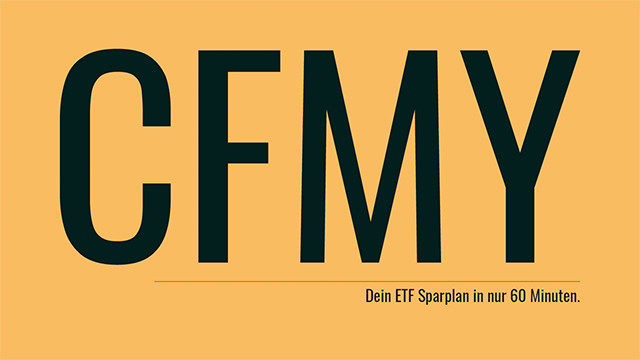 Das Logo von CFMY: Dein ETF Sparplan in nur 60 Minuten.